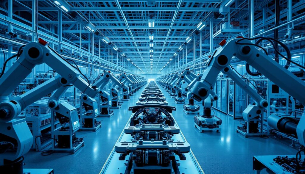 High-Tech Produktion bei Tesla