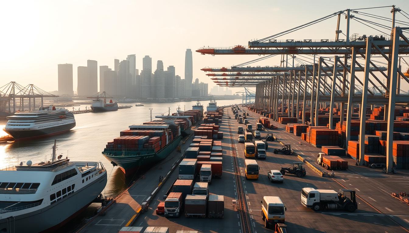 Schiffs- und Hafenlogistik in Singapur
